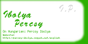 ibolya percsy business card